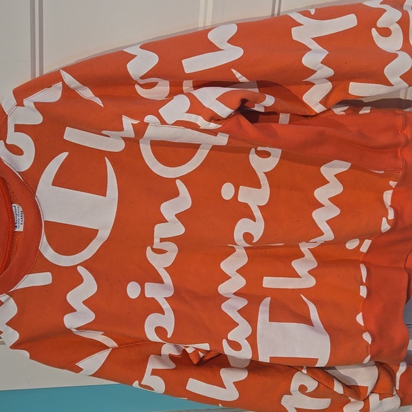 Champion logo AOP long sleeve sweatshirt size XL extra large - Picture 3 of 7